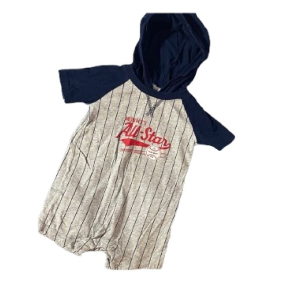 Carter's Baby Boy Hooded Romper Size 24 Month